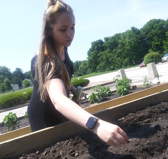 Girl Planting